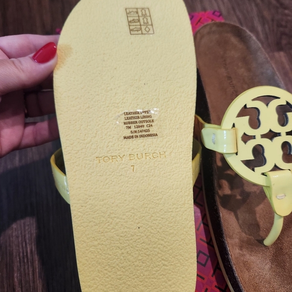 NIB Tory Burch Miller Cloud Soft Patent leather And Cork Sandal - Picture 3 of 6